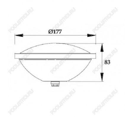 Лампа P708. LED. белый холодный 2 пр.. PAR56. 35 Вт. 12В AC. AISI-316